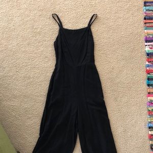 Cropped black jumpsuit
